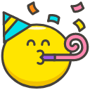 Partying Face Emoji from Kawaii Emoji Set