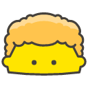 Curly Hair Emoji from Kawaii Emoji Set