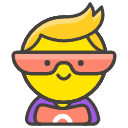 Man Superhero Emoji from Kawaii Emoji Set