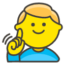Deaf Person Emoji from Kawaii Emoji Set
