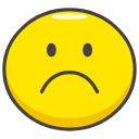 Frowning Face Emoji from Kawaii Emoji Set