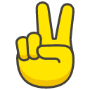 Victory Hand Emoji from Kawaii Emoji Set