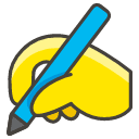 Writing Hand Emoji from Kawaii Emoji Set