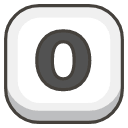 Keycap Digit Zero Emoji from Kawaii Emoji Set