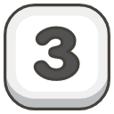Keycap Digit Three Emoji from Kawaii Emoji Set