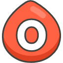 O Button Blood Type Emoji from Kawaii Emoji Set