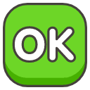 Ok Button Emoji from Kawaii Emoji Set