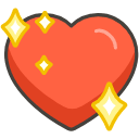 Sparkling Heart Emoji from Kawaii Emoji Set