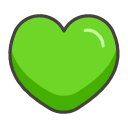 Green Heart Emoji from Kawaii Emoji Set