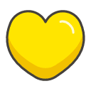 Yellow Heart Emoji from Kawaii Emoji Set