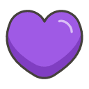 Purple Heart Emoji from Kawaii Emoji Set