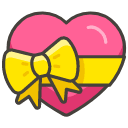 Heart With Ribbon Emoji from Kawaii Emoji Set