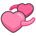 Revolving Hearts Emoji from Kawaii Emoji Set
