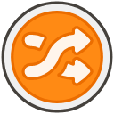 Shuffle Tracks Button Element from Kawaii Emoji Set