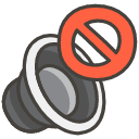 Muted Speaker B Element from Kawaii Emoji Set