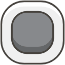 White Square Button Emoji from Kawaii Emoji Set