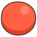 Red Circle Emoji from Kawaii Emoji Set