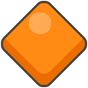 Large Orange Diamond Element from Kawaii Emoji Set