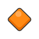 Small Orange Diamond Emoji from Kawaii Emoji Set