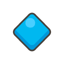 Small Blue Diamond Emoji from Kawaii Emoji Set