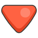 Red Triangle Pointed Down Emoji from Kawaii Emoji Set