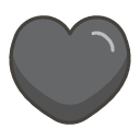 Black Heart Emoji from Kawaii Emoji Set