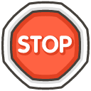 Stop Sign Emoji from Kawaii Emoji Set
