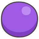 Purple Circle Emoji from Kawaii Emoji Set