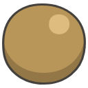 Brown Circle Emoji from Kawaii Emoji Set