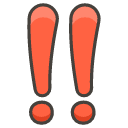 Double Exclamation Mark Element from Kawaii Emoji Set