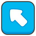 Up Left Arrow Emoji from Kawaii Emoji Set
