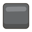 Black Medium Square Emoji from Kawaii Emoji Set