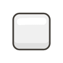 White Medium Small Square Emoji from Kawaii Emoji Set