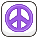 Peace Symbol B Element from Kawaii Emoji Set