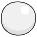 White Circle Emoji from Kawaii Emoji Set