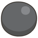 Black Circle Emoji from Kawaii Emoji Set