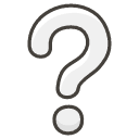 White Question Mark Element from Kawaii Emoji Set