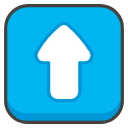 Up Arrow Emoji from Kawaii Emoji Set