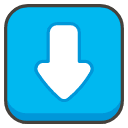 Down Arrow Emoji from Kawaii Emoji Set