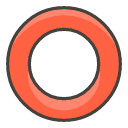 Hollow Red Circle Emoji from Kawaii Emoji Set