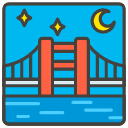 Bridge At Night B Emoji from Kawaii Emoji Set