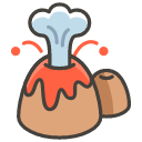 Volcano Emoji from Kawaii Emoji Set