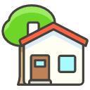 House With Garden Emoji from Kawaii Emoji Set