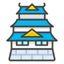 Japanese Castle B Emoji from Kawaii Emoji Set