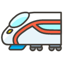 High Speed Train A Emoji from Kawaii Emoji Set