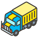 Articulated Lorry A Element from Kawaii Emoji Set