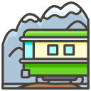Mountain Railway Element from Kawaii Emoji Set