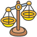 Balance Scale Element from Emojis - Kawaii Set