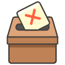 Ballot Box With Ballot Element from Emojis - Kawaii Set