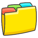 Card Index Dividers Element from Emojis - Kawaii Set